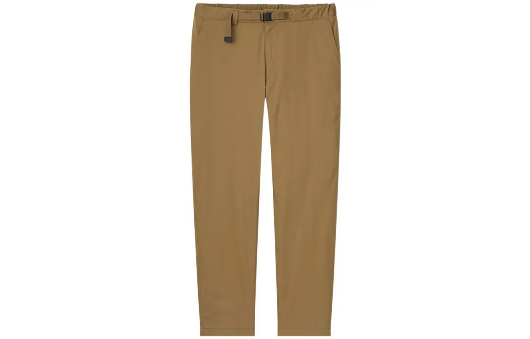 UNIQLO Knitted Sweatpants Men's Camel Moderate Cuffed Pants