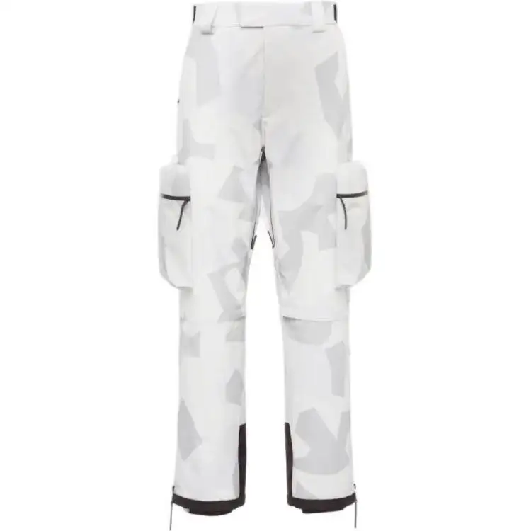PRADA Casual Pants Men's White Moderate Straight Fit Pants