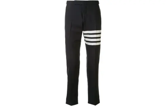 THOM BROWNE 4 Bar Striped Slim Cut Trousers