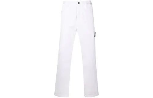 STONE ISLAND Casual Pants Men's White Moderate Straight Fit Pants