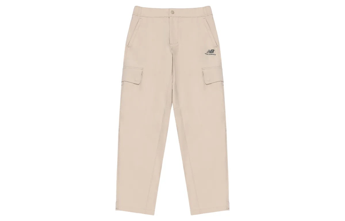 New Balance Casual Pants Unisex Beige Moderate Straight Fit Pants
