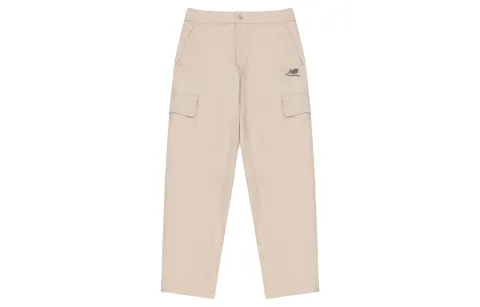 New Balance Casual Pants Unisex Beige Moderate Straight Fit Pants