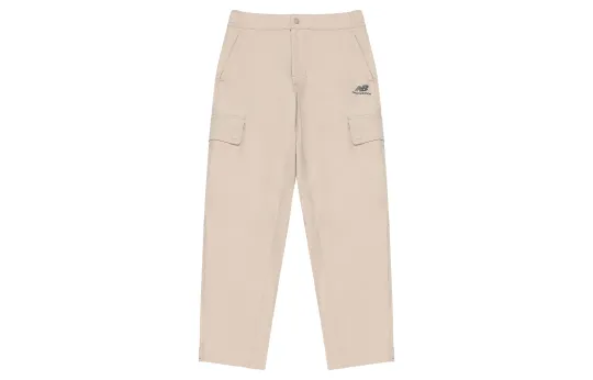 New Balance Casual Pants Unisex Beige Moderate Straight Fit Pants