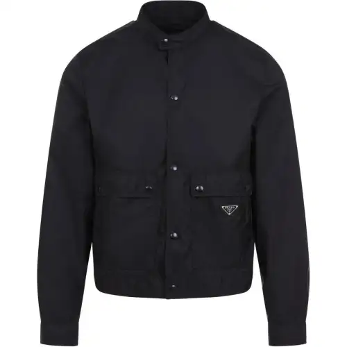 PRADA Logo Plaque Long Sleeved Jacket