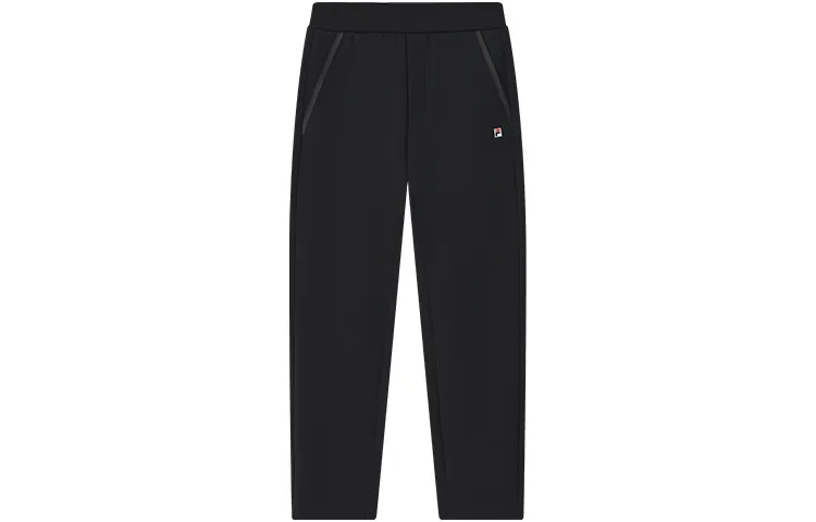 FILA Basic Commute Knitted Fabric Solid Color Fleece Lined Straight Fit Casual Pants Men's