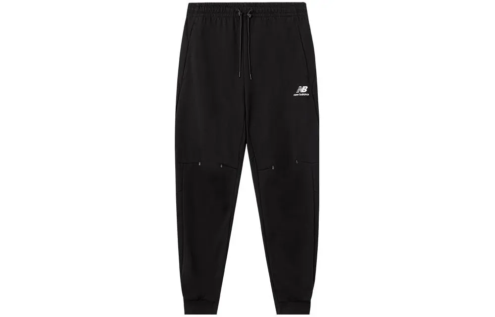 New Balance Knitted Sweatpants Men's Black Moderate Cuffed Pants