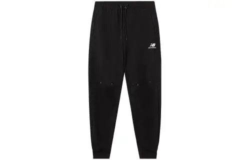 New Balance Knitted Sweatpants Men's Black Moderate Cuffed Pants