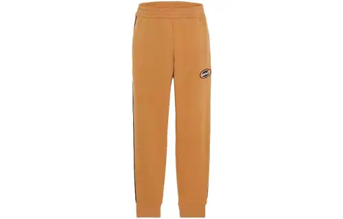Timberland Knitted Sweatpants Men's Orange Moderate Cuffed Pants