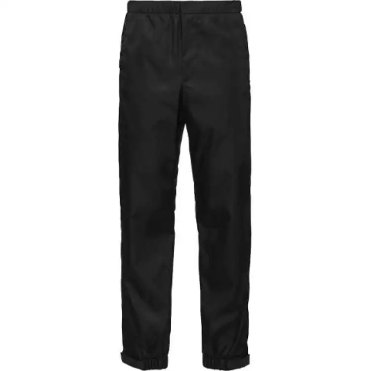 PRADA Casual Pants Men's Black Moderate Cuffed Pants