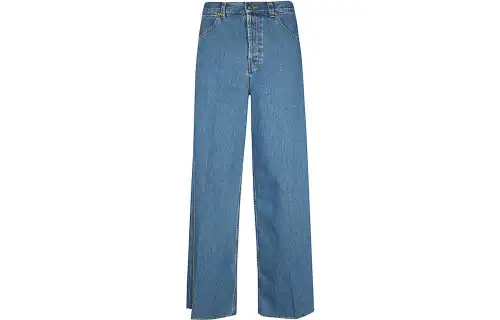 Gucci Raw Cut Hem Wide Leg Jeans