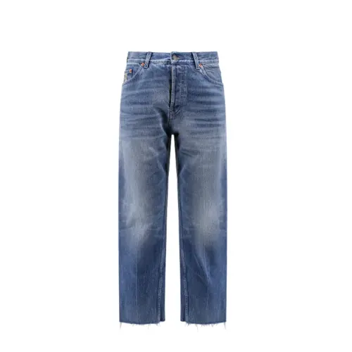 GUCCI Logo Pathch Cropped Jeans