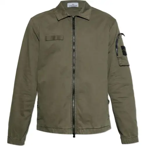 STONE ISLAND Logo Patch Zipped Jacket