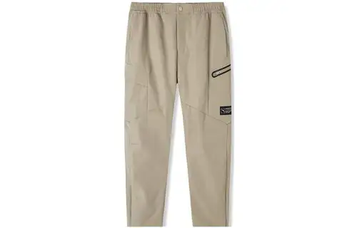 ANTA Variety Training Collection Knitted Sweatpants Men's Wood Khaki Moderate Straight Fit Pants