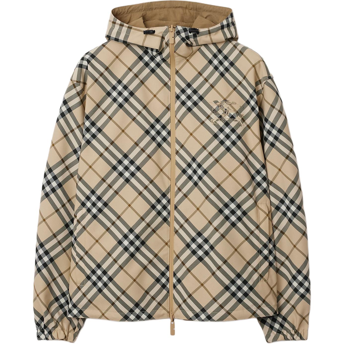 Burberry Logo embroidered Checkered Jacket