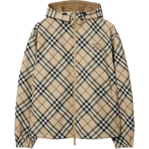 Burberry Logo embroidered Checkered Jacket