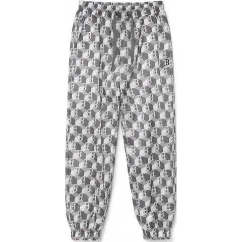 MLB Boston Red Sox Knitted Sweatpants Unisex Gray Moderate Cuffed Pants