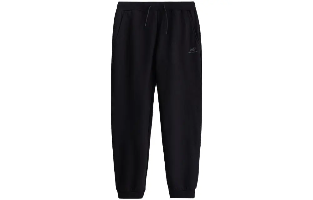 New Balance Knitted Sweatpants Men's Black Moderate Cuffed Pants