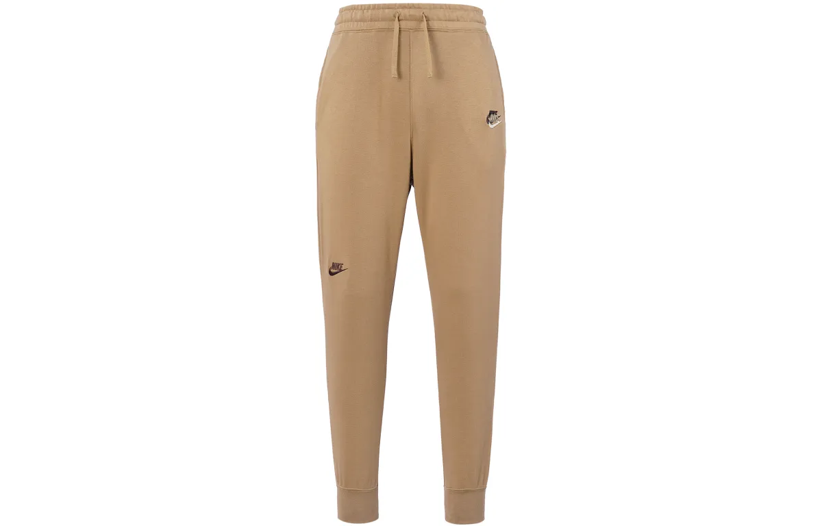 Nike Knitted Sweatpants Men's Khaki Moderate Cuffed Pants