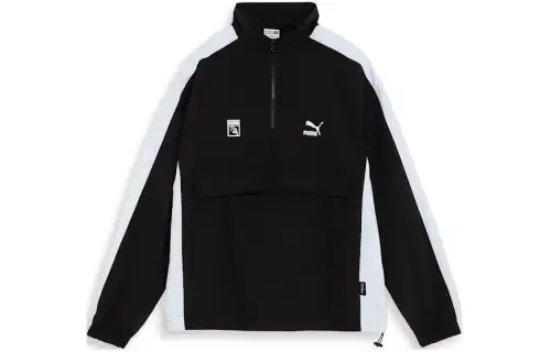 PUMA ESS Jackets Men's Black Stand Collar Moderate Other