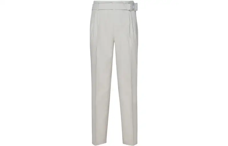 DIOR Quarterly New Products Casual Pants Men's White Moderate Straight Fit Pants