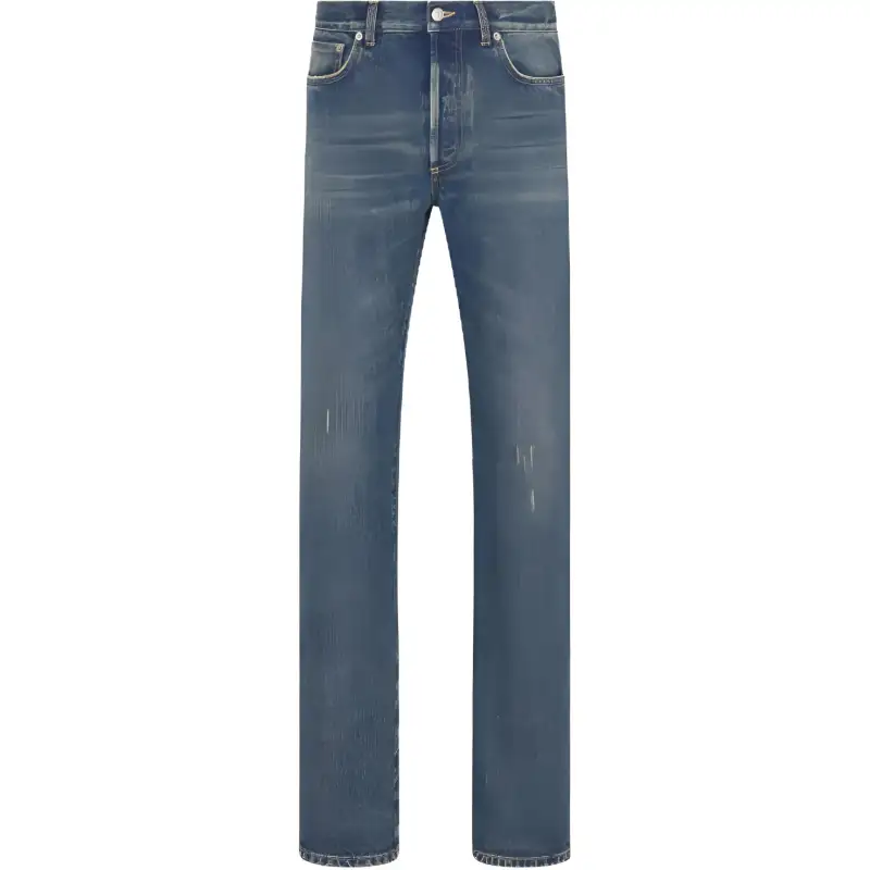 DIOR Homme Logo Patch Straight Leg Jeans