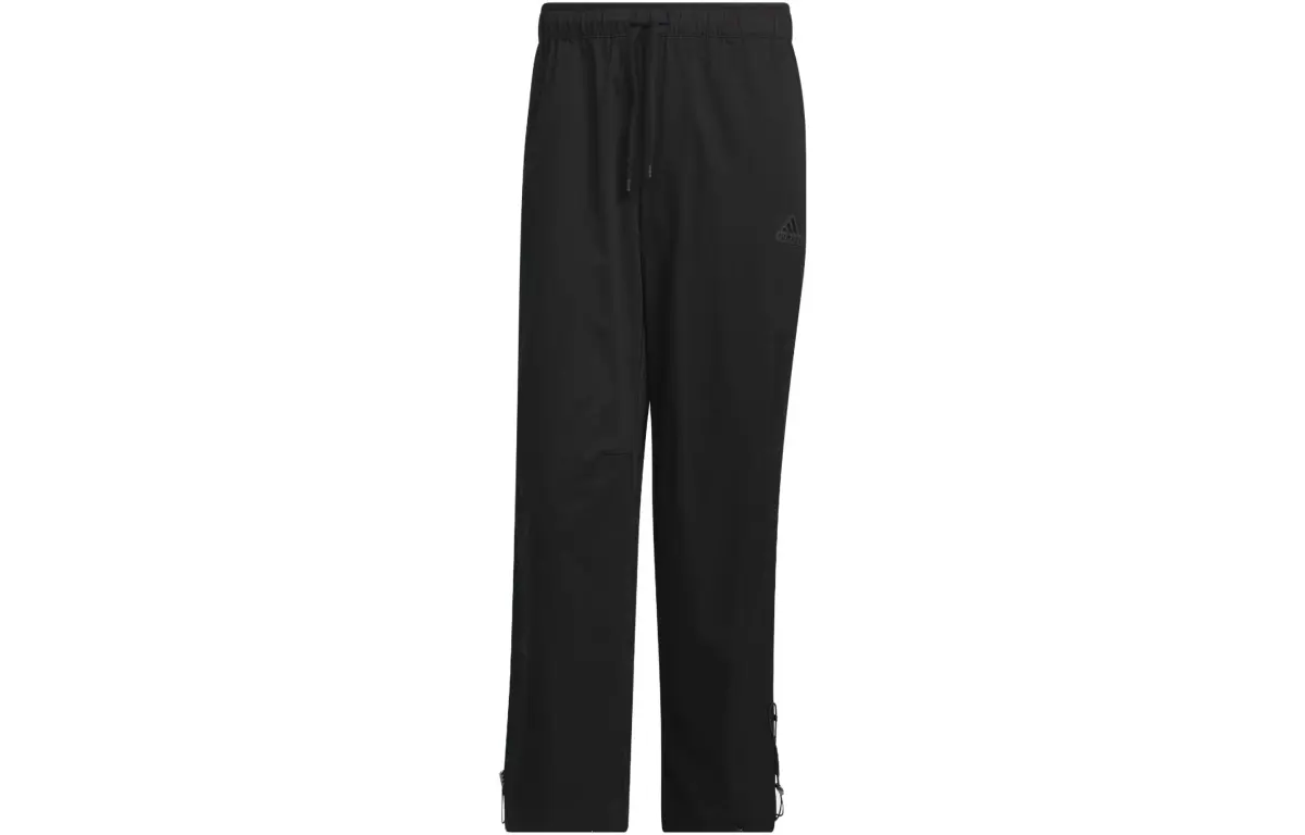Adidas Wide Woven Pants Knitted Sweatpants Men's Black