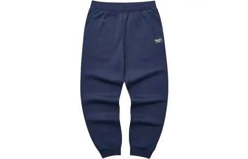 Skechers Colorful Knitted Sweatpants Men's Marine Blue/00DU Thickened Cuffed Pants