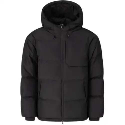 ASICS Down Jackets Men's Black Hooded Moderate Other