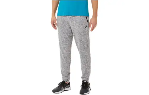 ASICS Knitted Sweatpants Men's Gray Moderate Straight Fit Pants