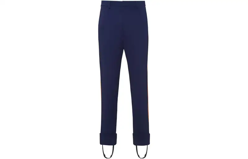 PRADA Casual Pants Men's Blue Moderate Straight Fit Pants
