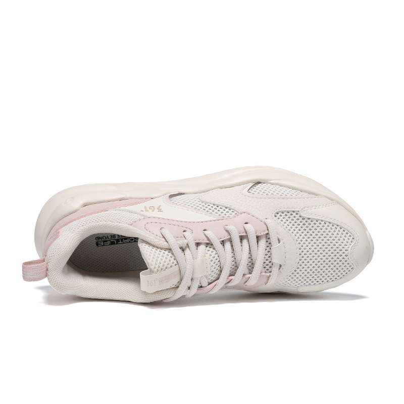 361° Low top Casual Running Shoes Women’s Lotus Seed White Fresh Pink