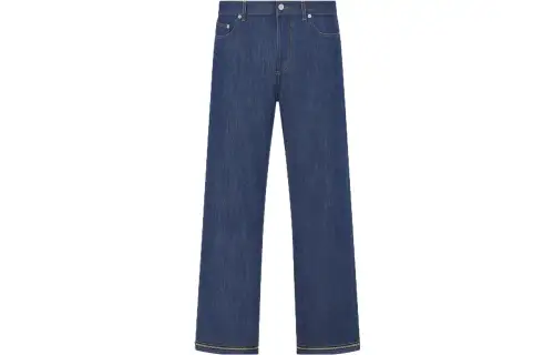 DIOR Jeans Men's Blue Moderate Straight Fit Pants