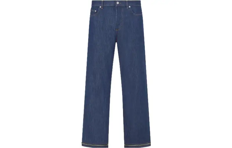 DIOR Jeans Men's Blue Moderate Straight Fit Pants