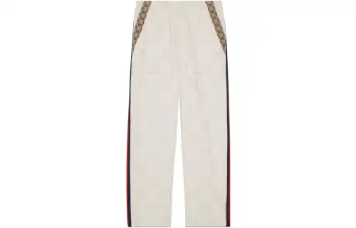 GUCCI Casual Pants Men's White Moderate Straight Fit Pants