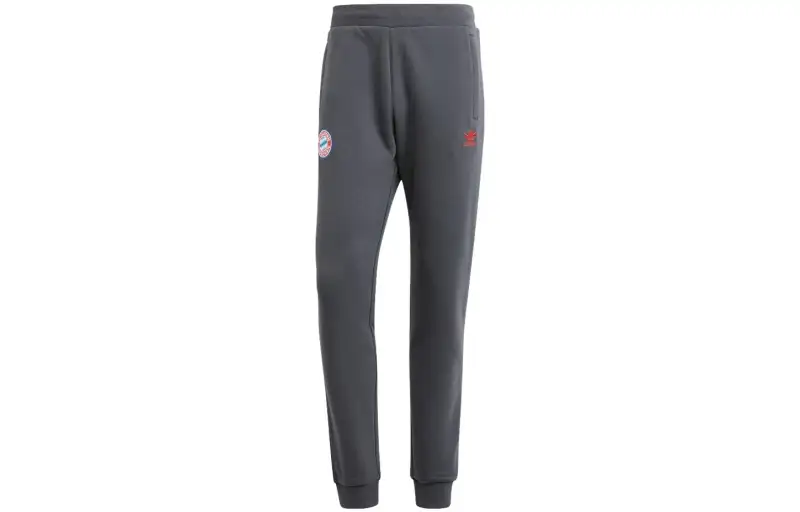 Adidas Originals Knitted Sweatpants Men's Gray Moderate Cuffed Pants