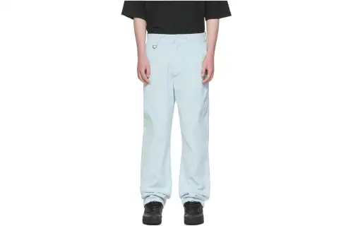 Drew house Smiley Collection Casual Pants Men's Light Blue Moderate Straight Fit Pants