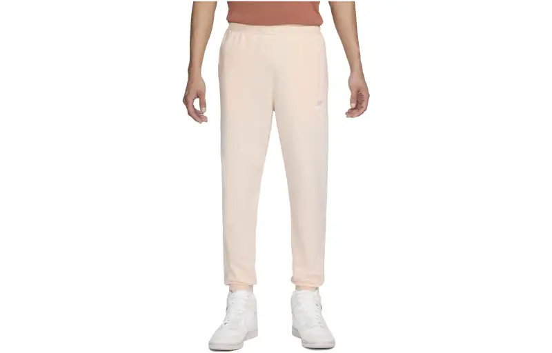 Nike Knitted Sweatpants Men's Pink Moderate Cuffed Pants