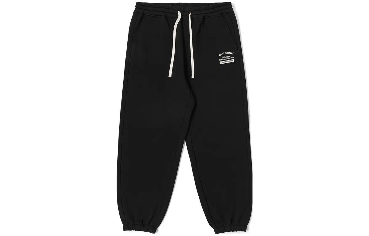 Dickies Letter Thickened And Fleece Lined Ankle Length Knitted Sweatpants Unisex