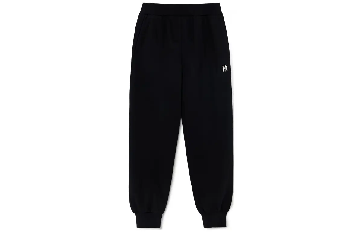 MLB Knitted Sweatpants Unisex Black Moderate Cuffed Pants