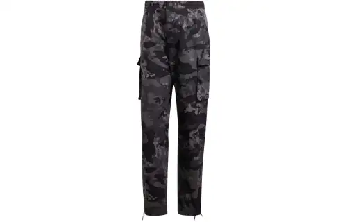 Adidas Originals Knitted Sweatpants Men's Black Moderate Straight Fit Pants