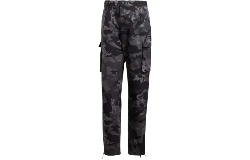 Adidas Originals Knitted Sweatpants Men's Black Moderate Straight Fit Pants
