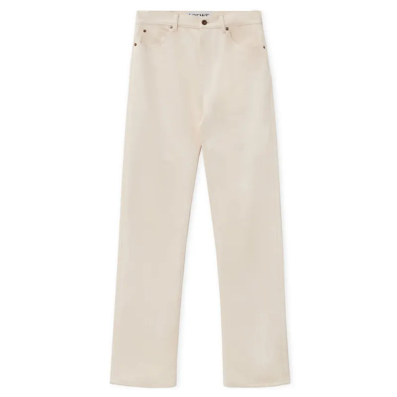 LOEWE Jeans Men's Beige Moderate Straight Fit Pants