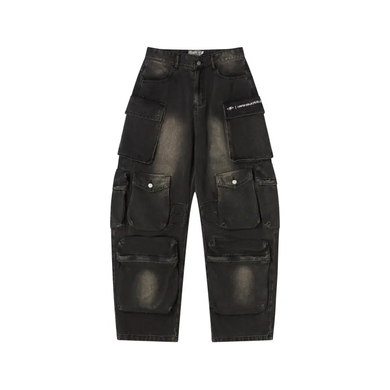 HARSH AND CRUEL Jeans Unisex Washed Black