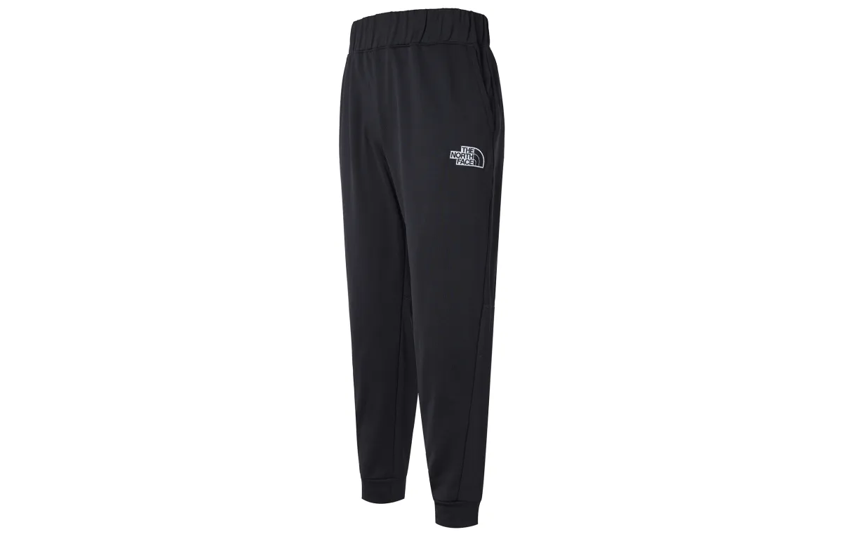 THE NORTH FACE Knitted Sweatpants Men's Black Thickened Cuffed Pants