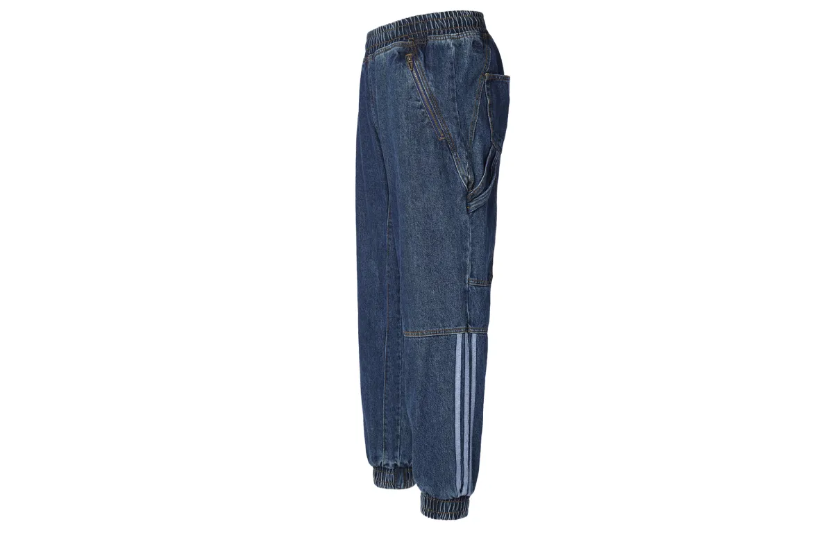 Adidas Knitted Sweatpants Men's Blue