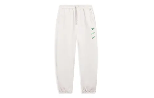 LiNing Wade series drawstring elastic letters solid color knitted sweatpants men's floral gray tile gray