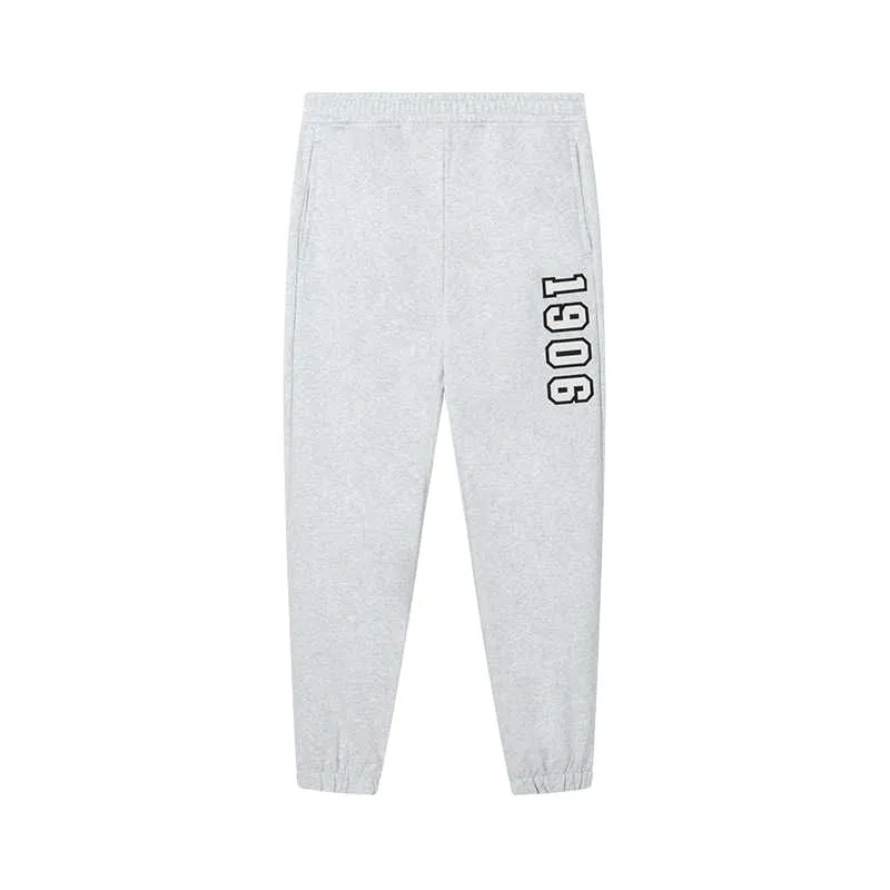 New Balance Knitted Sweatpants Men's Light Gray Moderate Cuffed Pants