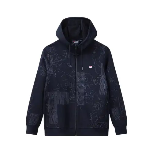 FILA Jackets Men's Legend Blue NV Hooded Moderate Other
