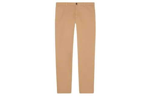 GUCCI Casual Pants Men's Brown Moderate Straight Fit Pants