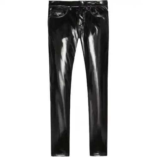 SAINT LAURENT Casual Pants Men's Black Moderate Straight Fit Pants